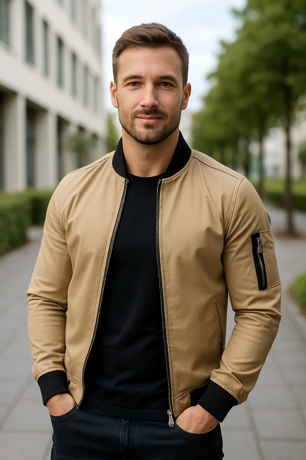 Sergio® | Chaqueta de Invierno Ligera con Cremallera y Bolsillos