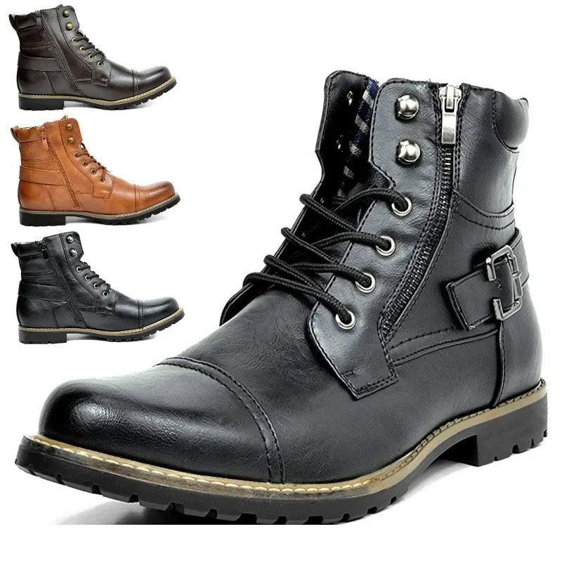 Andres® | Botas de cuero con cordones