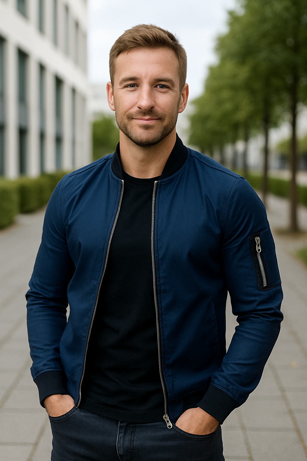 Sergio® | Chaqueta de Invierno Ligera con Cremallera y Bolsillos