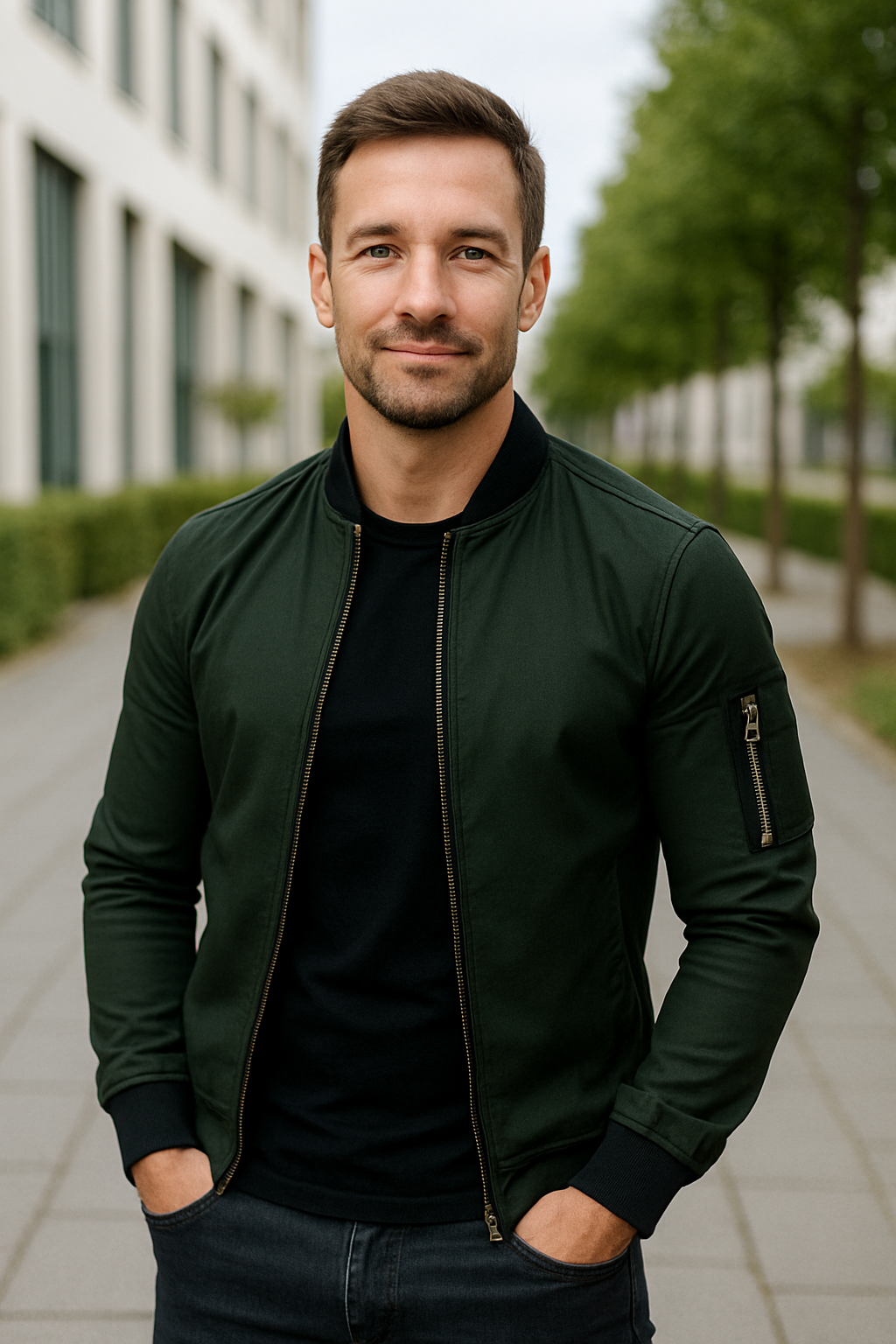 Sergio® | Chaqueta de Invierno Ligera con Cremallera y Bolsillos