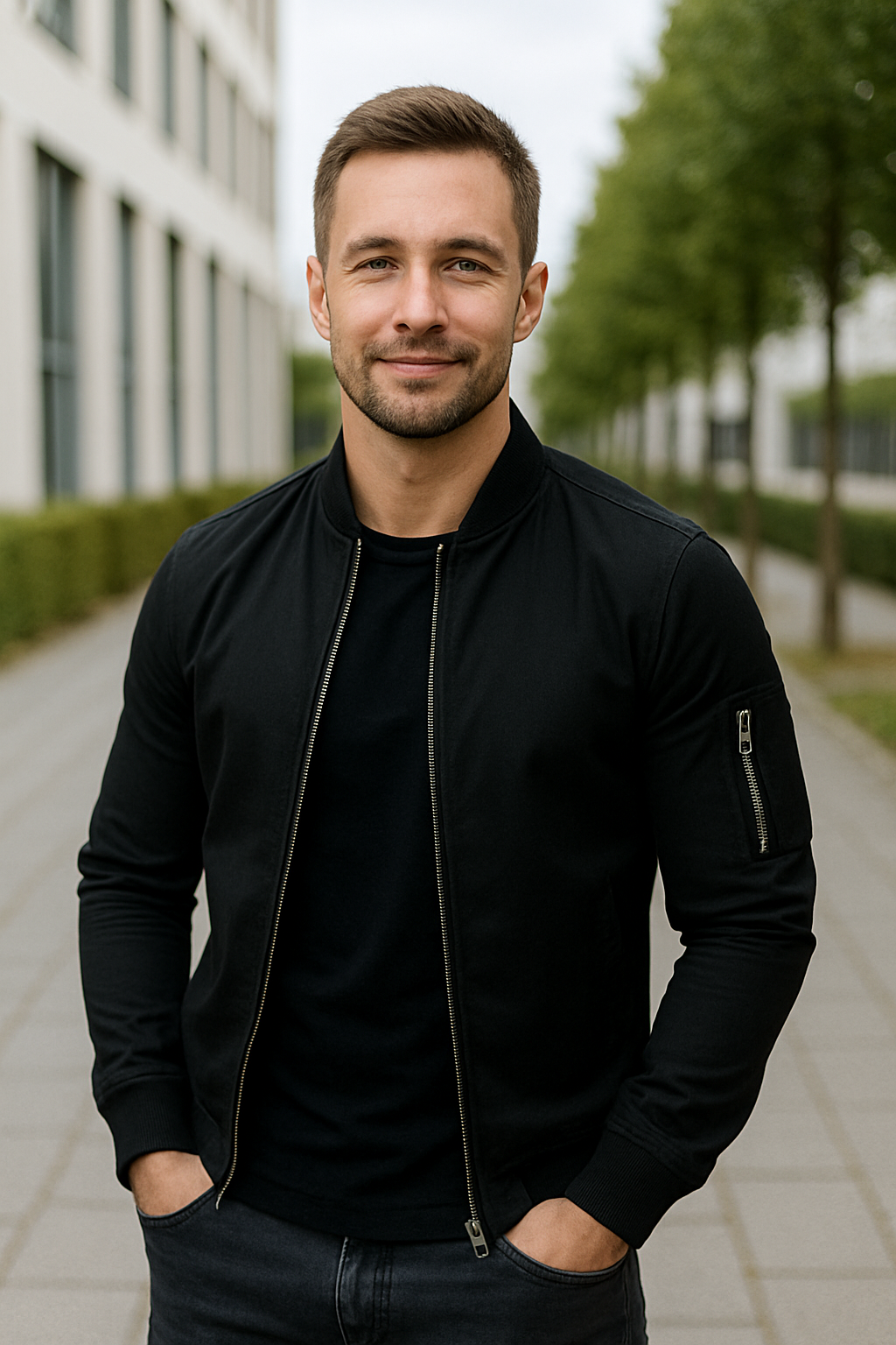 Sergio® | Chaqueta de Invierno Ligera con Cremallera y Bolsillos