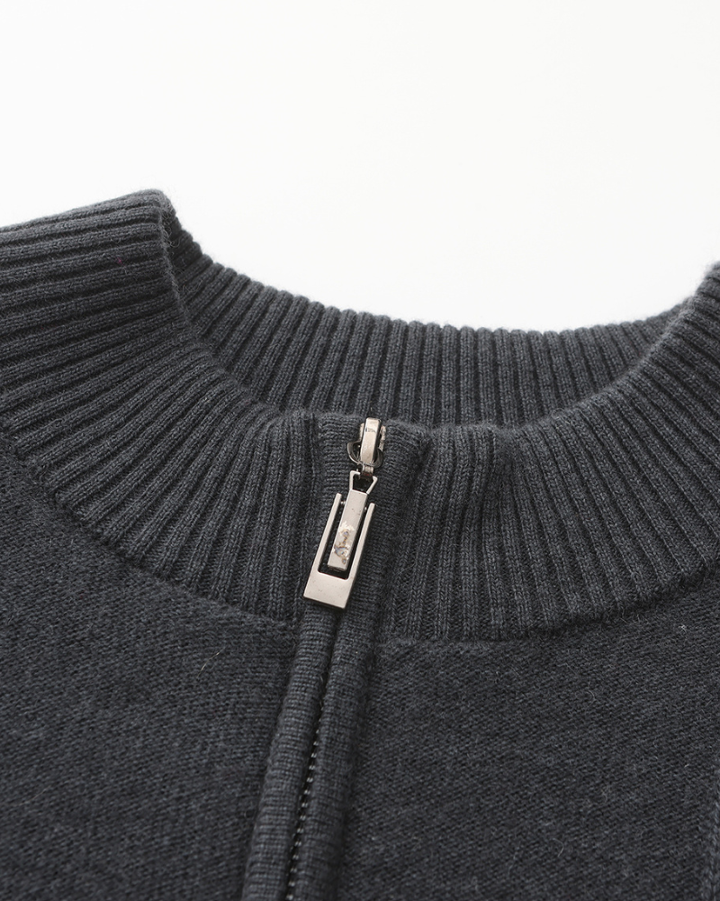 Zaragoza | 100% Cashmere Ribbed Half-Zip