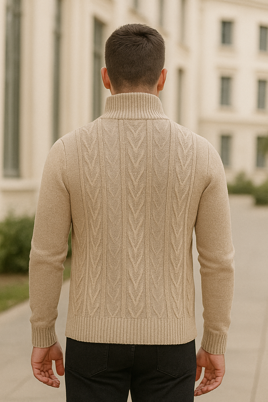 Primo® | Cárdigan de Cachemira Tejido de Invierno con Cremallera